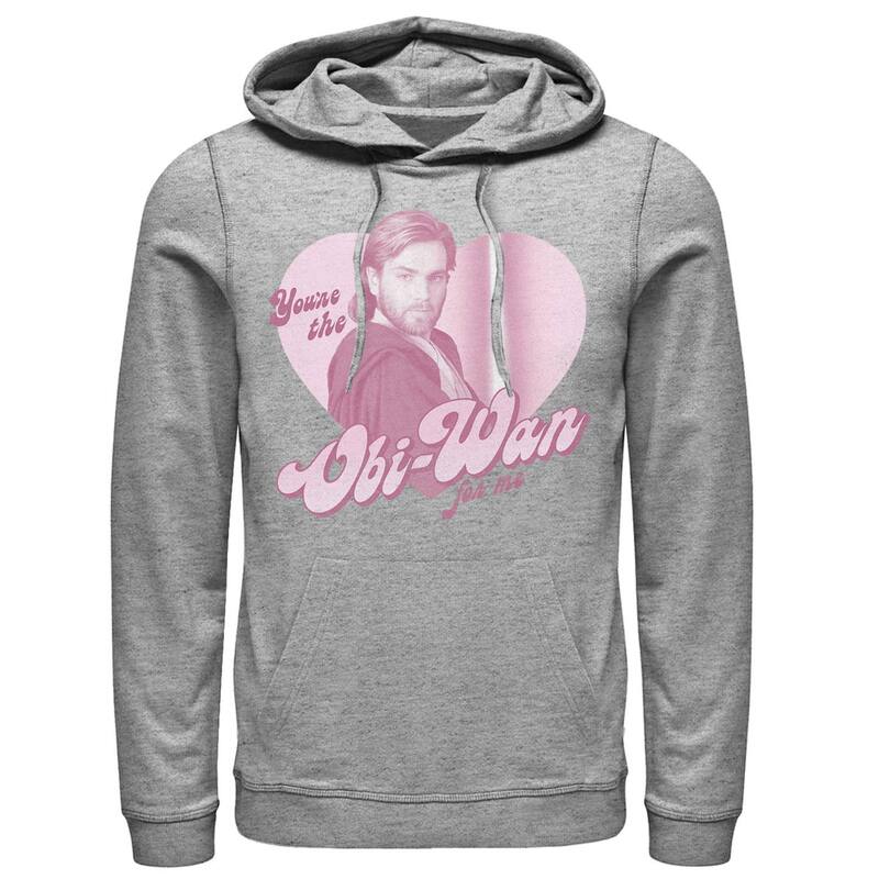 スター ウォーズ メンズ アウター パーカー・スウェット Mentar Wars \u0026#34;Youre The Obi-Wan For Me\u0026#34; Heart Portrait Hoodie Athletic Heather ヘザー