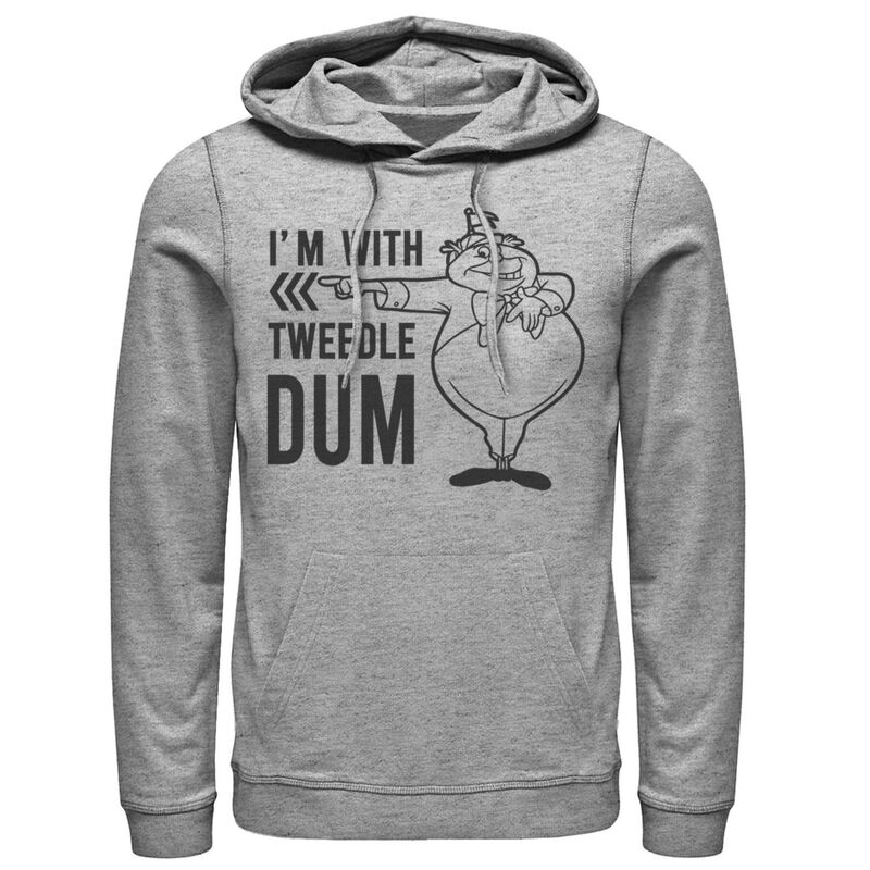 ディズニー メンズ アウター パーカー・スウェット ツイード Disney Alice In Wonderland Im With Tweedledumen Hoodie Athletic Heather ヘザー
