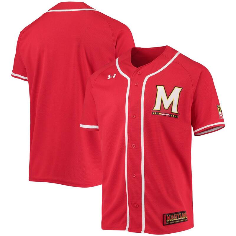 アンダーアーマー メンズ トップス Tシャツ ジャージー Men's Under Armoured Maryland Terrapins Replica Baseball Jersey Mared レッド