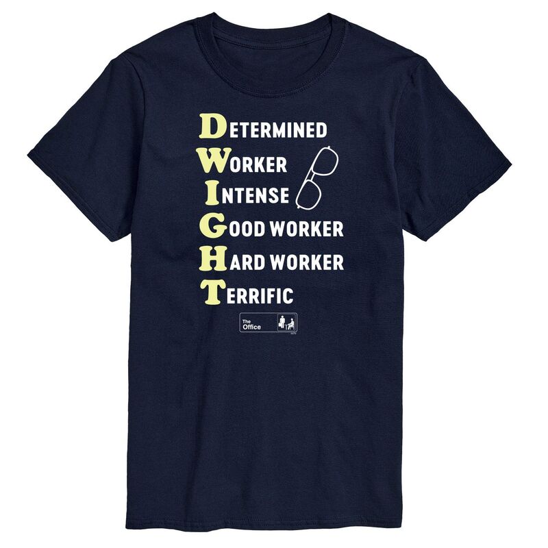 アニメキャラクター メンズ トップス Tシャツ Licensed Character Men's The Office Dwight Defined Tee Navy ネイビー