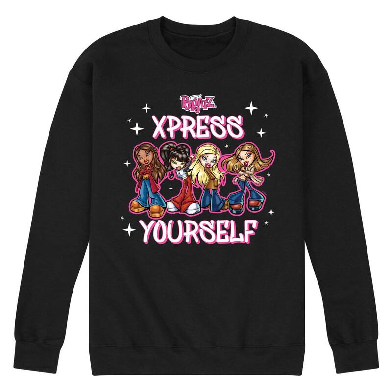 アニメキャラクター メンズ アウター パーカー・スウェット シャツ フリース Licensed Character Men's Bratz Xpress Yourselfleece Sweatshirt Black ブラック