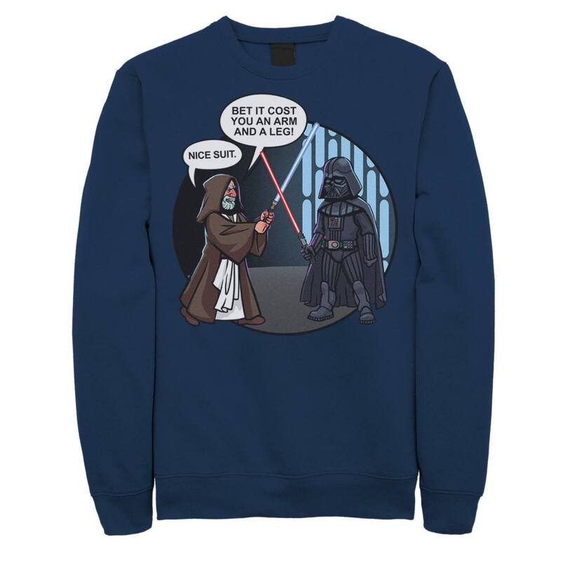 スター ウォーズ メンズ アウター パーカー・スウェットール シャツ フリース Big & Tall Star Wars Vader And Obi-Wanice Suitext Fleece Sweatshirt Navy ネイビー｜ReVida 店