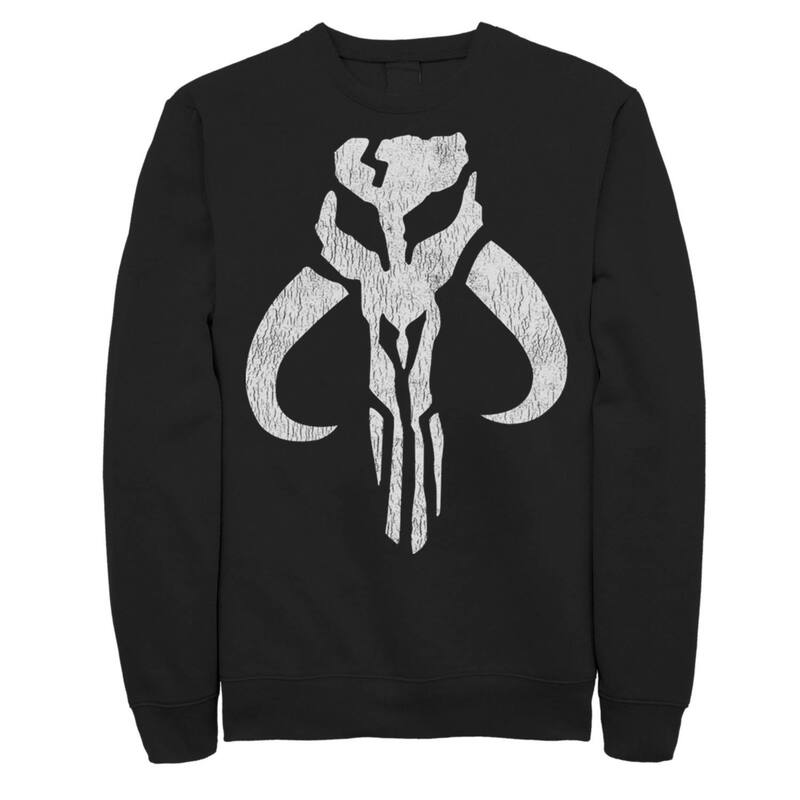 スター ウォーズ メンズ アウター パーカー・スウェットール シャツ フリース Big & Tall Star Wars Mando Symbol Fleece Sweatshirt Black ブラック｜ReVida 店