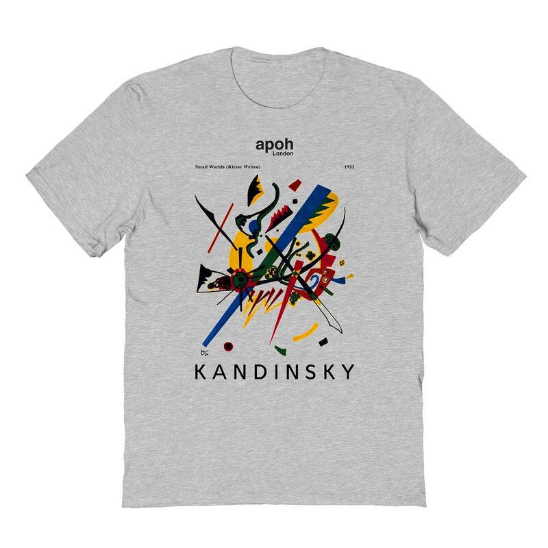 アニメ人となり メンズ トップス ティーシャツ グラフィック Licensed Character Men\u0027s apoh - Kandinsky Small Worlds Graphic Tee Sport Gray 薄墨色 Tシャツ・カットソー-トップス