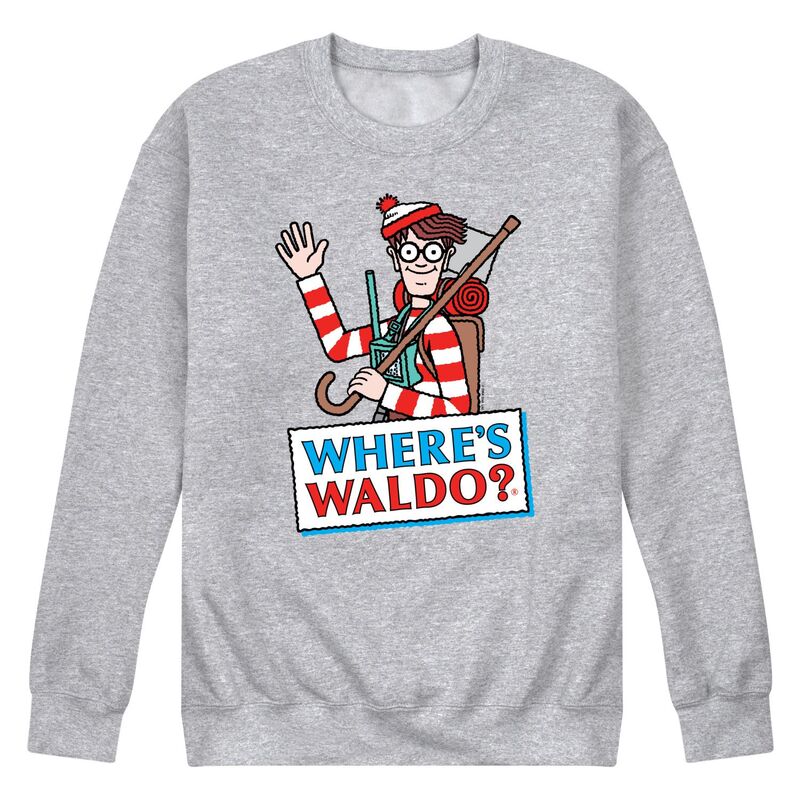 アニメキャラクター メンズ アウター パーカー・スウェット シャツ ロゴ フリース Licensed Character Men's Where's Waldo Logo Fleece Sweatshirt Athletic Heather ヘザー