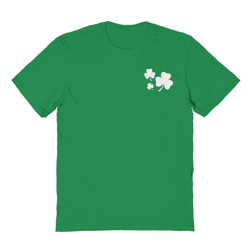 アニメ人となり メンズ トップス ティーシャツ グラフィック Licensed Character Men\u0027st Patrick\u0027s Day Shamrock Pocket Graphic Tee Turf Green 緑であること Tシャツ・カットソー-トップス