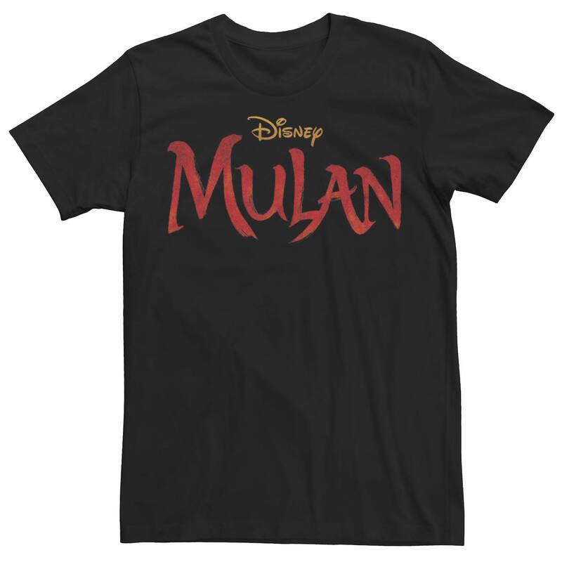 ウォルトディズニー メンズ トップス ティーシャツ ロゴタイプ Disney\u0027s Mulan Men\u0027s Live Action Logo Tee Black 黒いこと メンズファッション-トップス