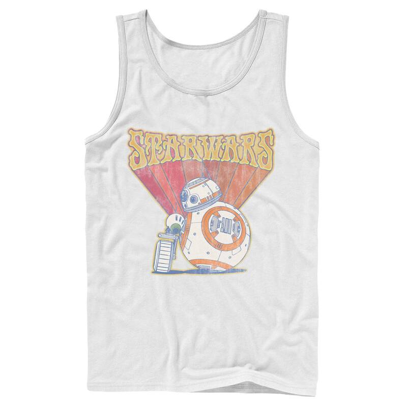 スター ウォーズ メンズ トップス Tシャツ Men'star Wars The Rise of Skywalker Groovy Droiduo Tank Top White ホワイト