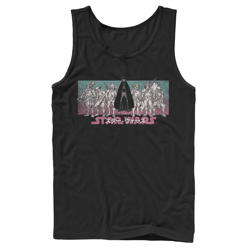 アニメ人となり メンズ トップス ティーシャツ Licensed Character Men\u0027star Wars Visions Grouposter Tank Top Black 黒いこと メンズファッション-トップス-Tシャツ・カットソー