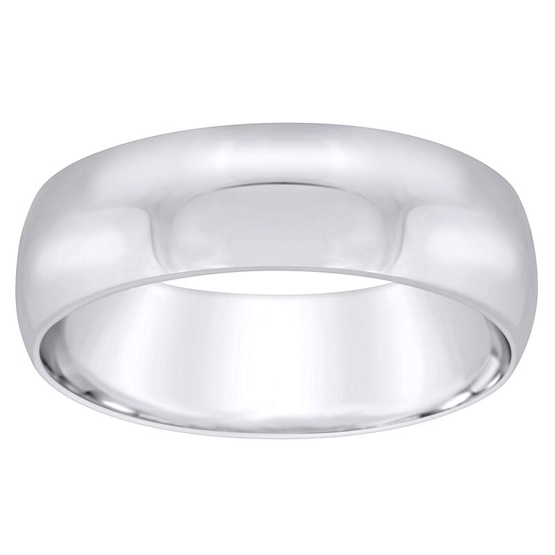 Alyson Layne メンズ 佩び物 輪っか Alyson Layne Men\u0027s 10k White Gold 6 粍 Half Round Wedding Band 10k White Gold 白いこと