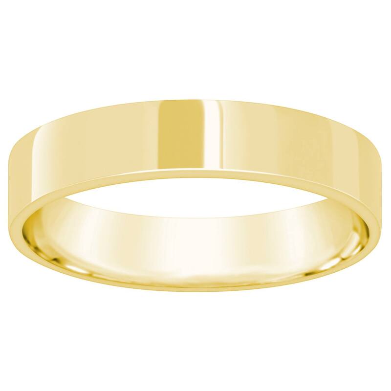 Alyson Layne メンズ 佩び物 輪っか Alyson Layne Men\u0027s 10k Gold Flat Wedding Band 10k Gold ゴールド