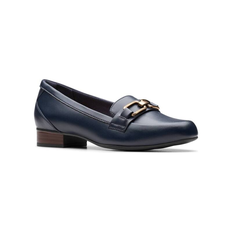 クラークス レディース シューズ スリッポン・ローファー レザー Clarks Juliet Echo Women's Leather Slip-On Loafers Navy Leather ネイビー