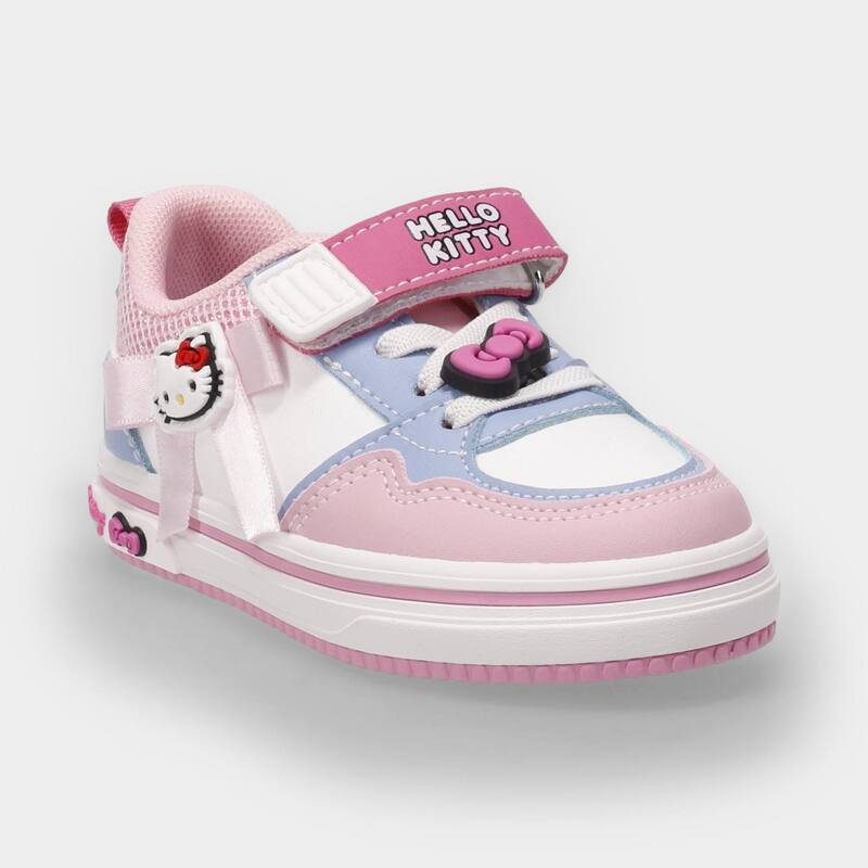 アニメ文字記号 レディース シューズ スニーカー Licensed Character Hello Kitty Toddler Girls Bow Accent Court Sneakers Pink サクラ色