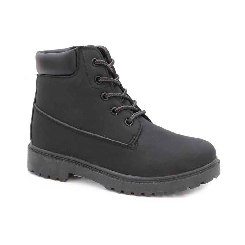 ヨキ レディース シューズ ブーツ・レインブーツ レース Yoki Tudor Little Kid Boys Lace-Up Zipper Combat Boots Black ブラック