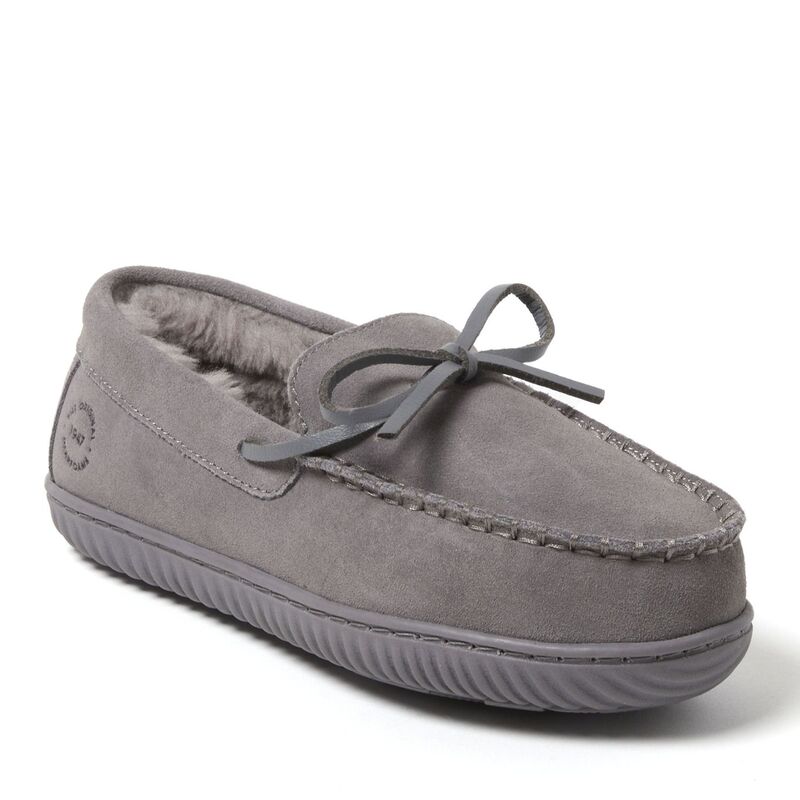 ディアフォームズ レディース シューズ サンダル スエード Dearfoams Harriet Women's Genuine Suede Moc Slippers Grey グレー