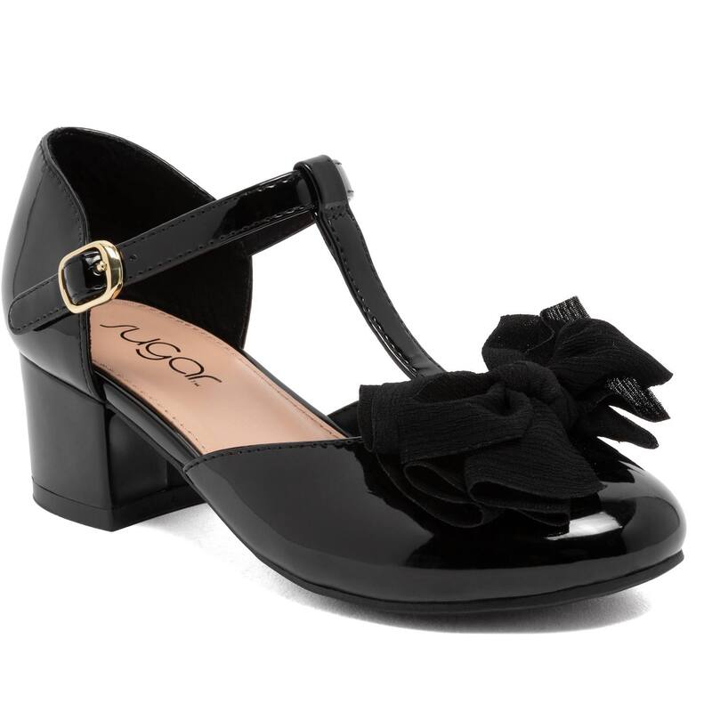 シュガー レディース シューズ パンプス ヒール sugar Bloomy Girls Block Heel Pumps Black ブラック