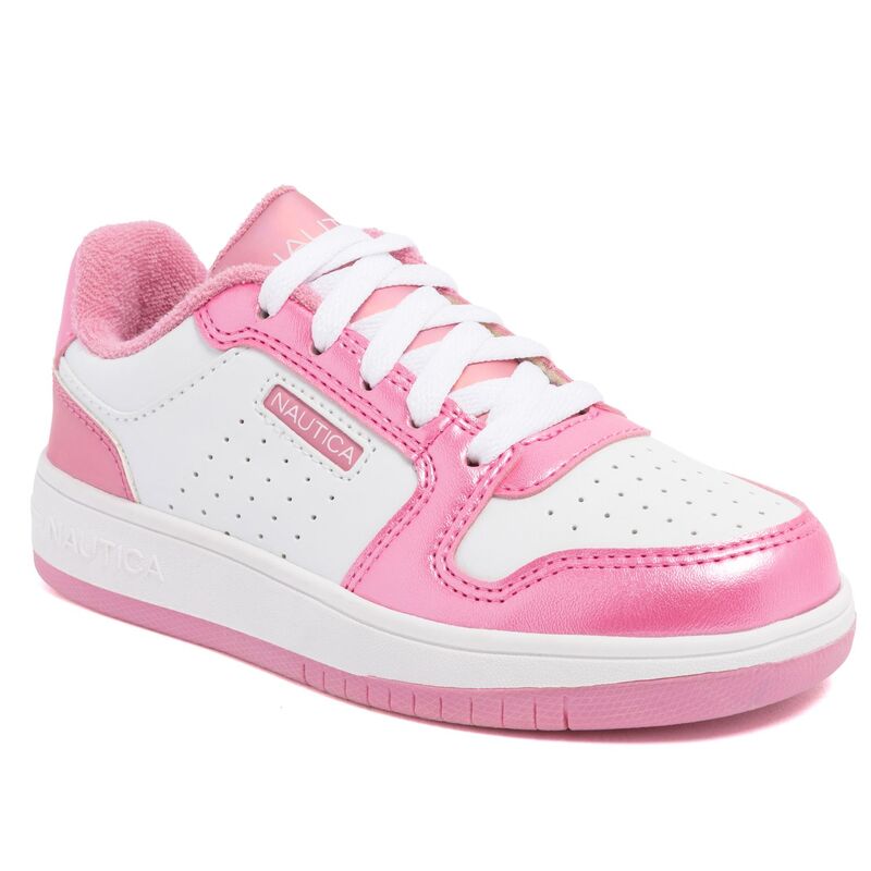ナウティカ レディース シューズ スニーカー スピード競技 Nautica Salgado Girls Casualace-Up Sneakers White Pink Metallic 白いこと