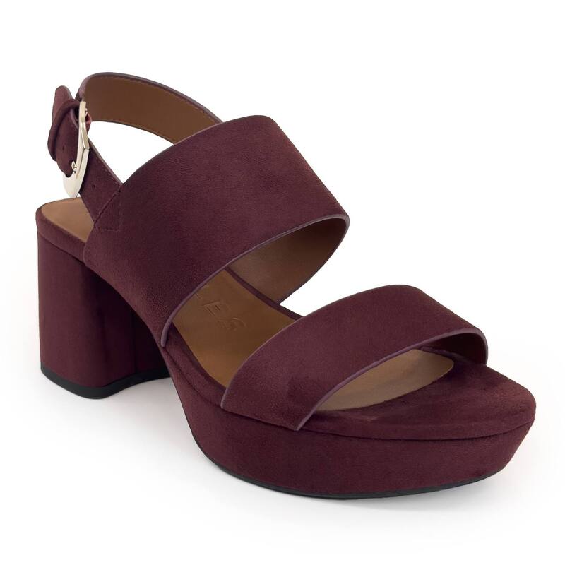 エアロソールズ レディース シューズ サンダル プラットフォーム ヒール Aerosoles Camilia Women's Block Heel Platform Sandals Fig Faux Suede