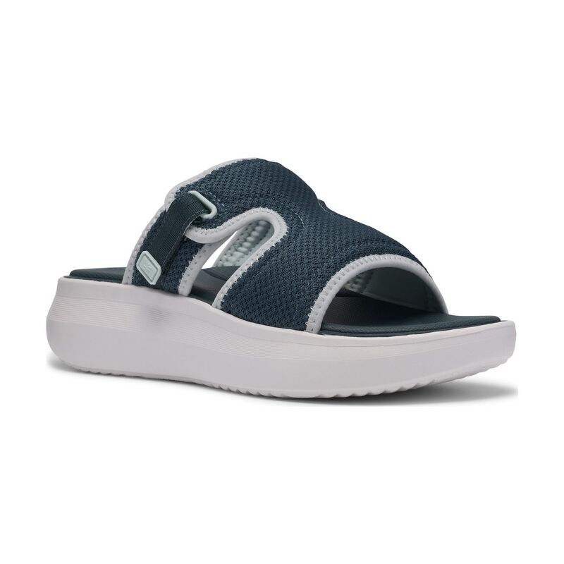 クラークス レディース シューズ サンダル Clarks Cloudsteppersolevana Mist Women's Wedge Sandals Teal ティール