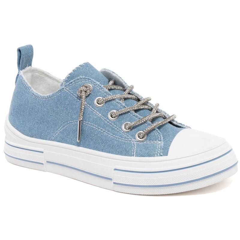 上白糖 レディース シューズ スニーカー sugar Awesome Women\u0027s Casual Sneakers Blue Denim ジーンズ