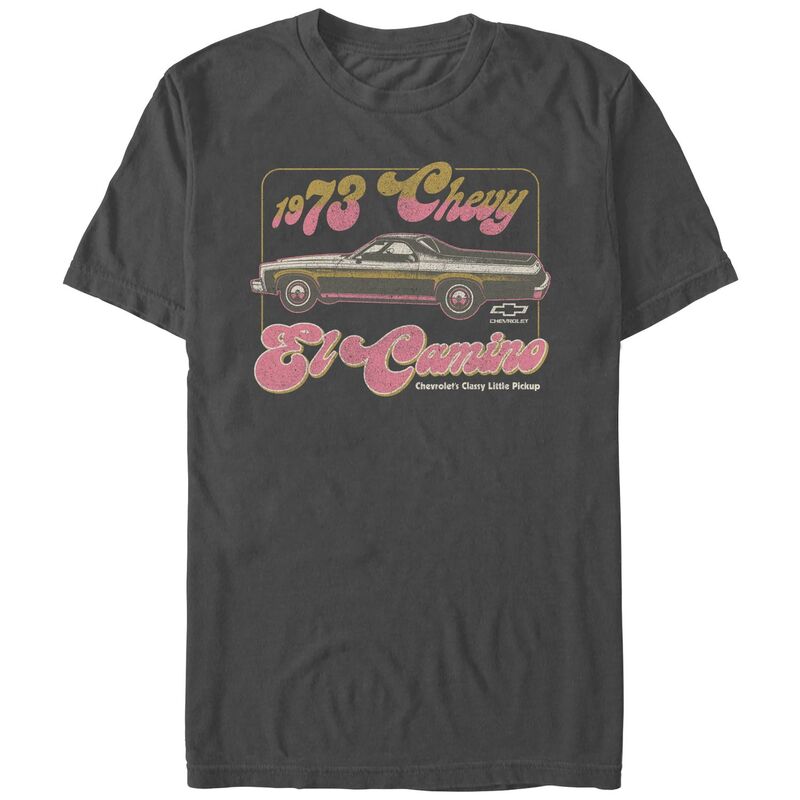 アニメ人となり メンズ トップス ティーシャツ グラフィック Licensed Character Men\u0027s Chevy 1973 El Camino Graphic Tee Charcoal 暗灰色 トップス-メンズファッション