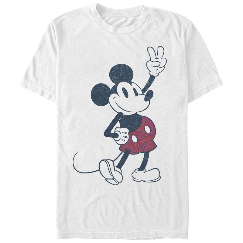 ディズニー メンズ トップス Tシャツ プリント ショートパンツ グラフィック Men's Comfort Colors Disney's Mickey Mouse Plaid Print Shorts Graphic Tee White ホワイト 8,840円