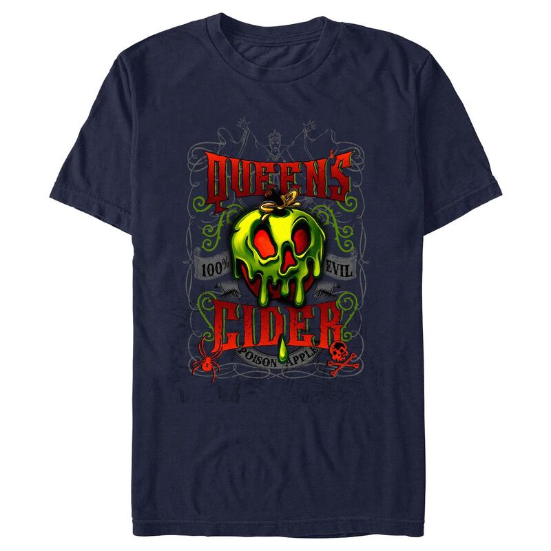 ディズニー メンズ トップス Tシャツ グラフィック Disney'snowhite And The Seven Dwarfs Evil Queen's Cider Men's Graphic Tee Navy ネイビー