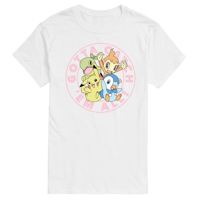 アニメキャラクター メンズ トップス Tシャツ グラフィック Licensed Character Men's Pokemon Gotta Catch 'Em All Graphic Tee White ホワイト