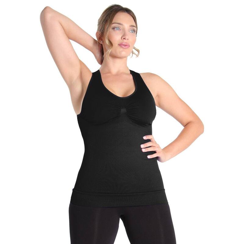 メモイ レディース トップス Tシャツ MeMoi Frontrunner Shaping Sportank Black ブラック