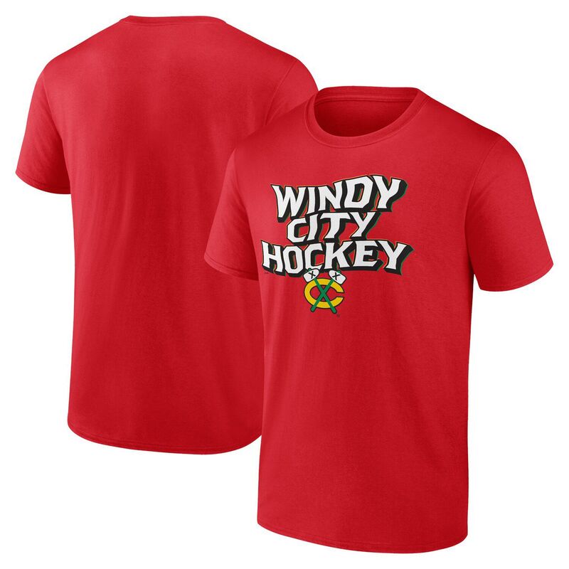 アンブランデッド メンズ トップス Tシャツ Unbranded Men Fanatics Branded Red Chicago Blackhawks Local T-Shirt Hwk Red レッド