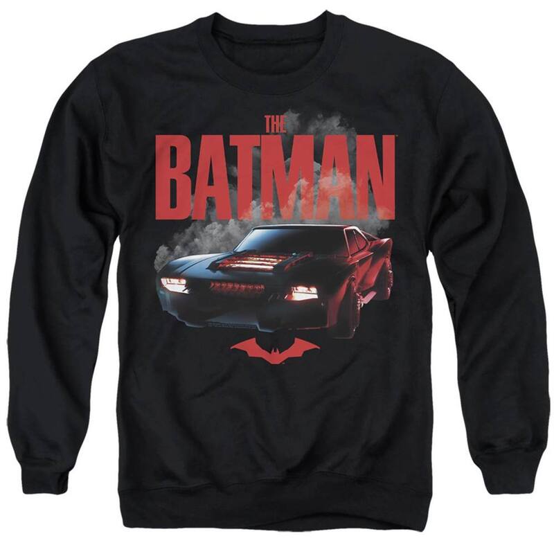 アニメキャラクター メンズ アウター パーカー・スウェット クルーネック シャツ Licensed Character The Batman (2022) Batmobile Adult Crewneck Sweatshirt Black ブラック