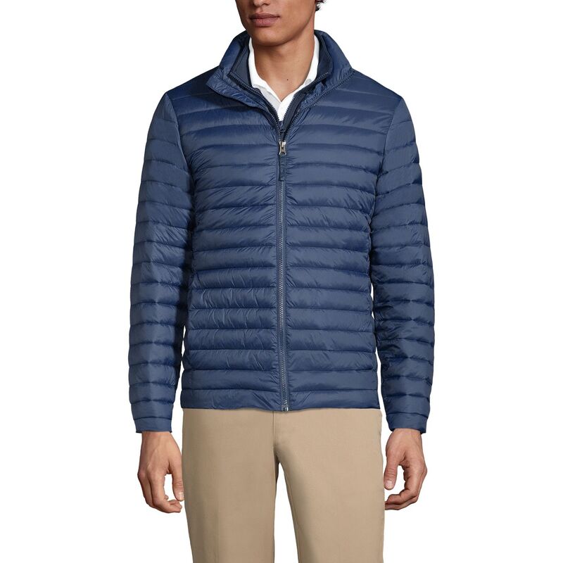 ランズエンド メンズ アウター ジャケット・ブルゾン Men's Lands' End School Uniform ThermoPlume Jacket Classic Navy ネイビー|ReVida 店
