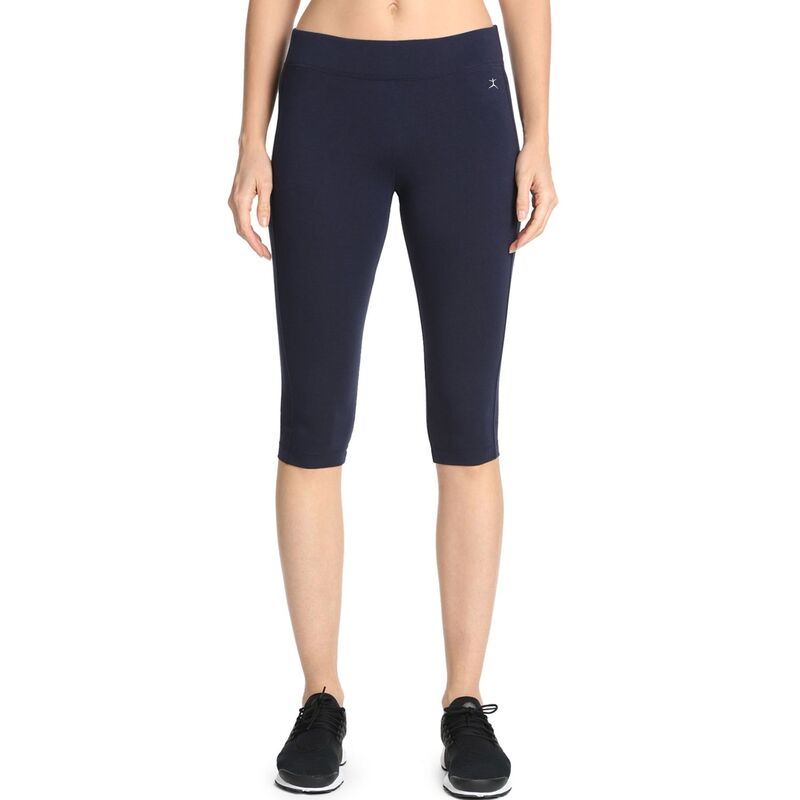 ダンスキン レディース ボトムス カジュアルパンツ キャップ レギンス Women's Danskin Stretch Capri Leggings Midnight Navy ネイビー