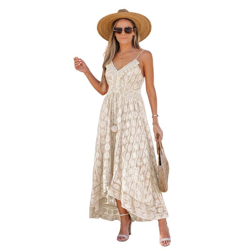 カップシー レディース トップス 衣装 V素っ首 スピード競技 Women\u0027s Cupshe Ariya V-neck Lace Up Slip Dress Beige Khaki カーキ