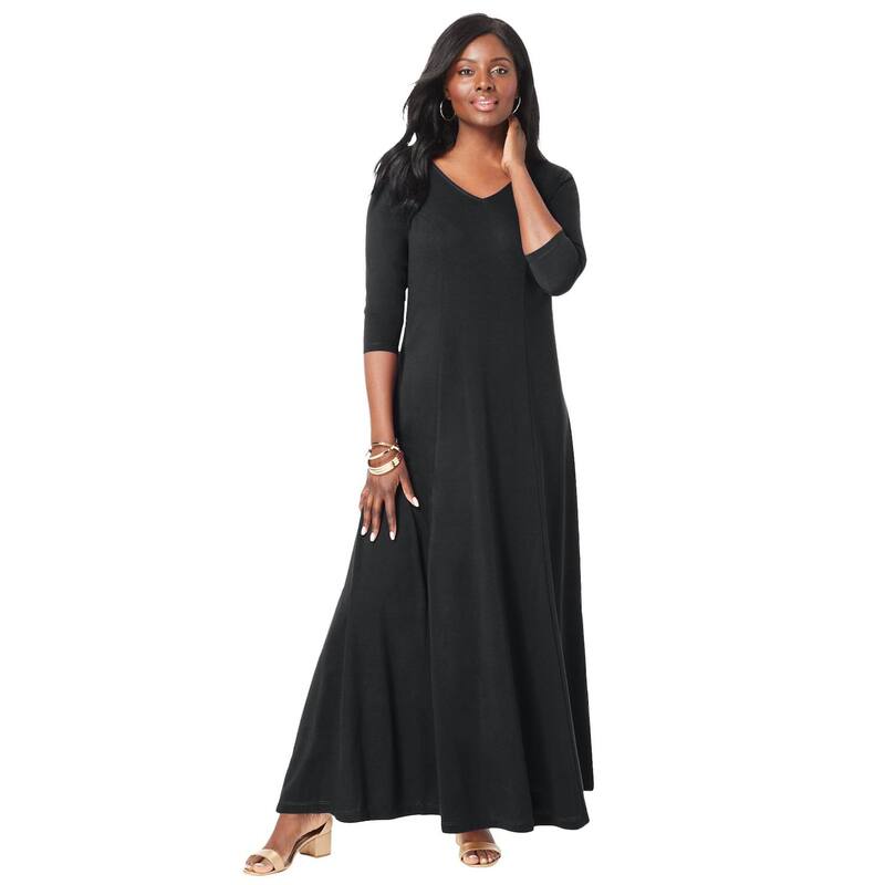 ジェシカ英国の首都 レディース トップス 衣装 つけ加える大きさ マキシ Jessica London Women\u0027s Plusize Double-V Maxi Dress Black 黒いこと