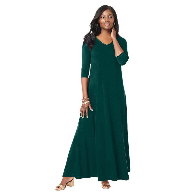 ジェシカ英国の首都 レディース トップス 衣装 つけ加える大きさ マキシ Jessica London Women\u0027s Plusize Double-V Maxi Dress Emerald Green 緑であること