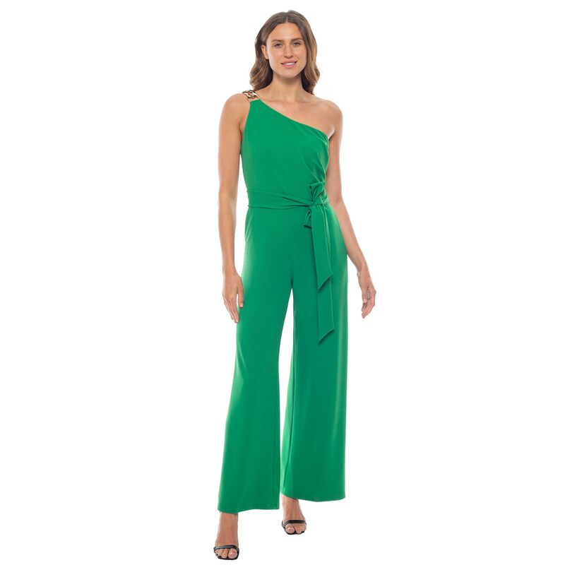 マリナ レディース トップス ワンピース ワンショルダー ジャンプスーツ Women's Marina One-Shoulder Chain Jumpsuit Kelly Green グリーン｜ReVida 店
