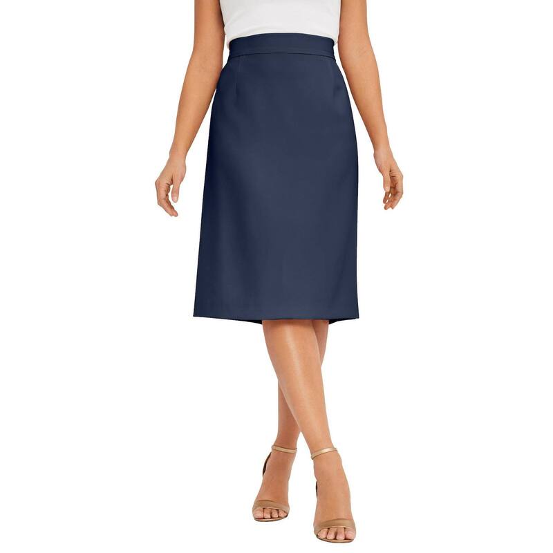 ジェシカロンドン レディース ボトムスカート プラスサイズ Jessica London Women's Plusize Tummy Control Bi-Stretch Pencil Skirt Navy ネイビー
