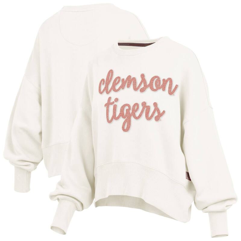 プレスボックス レディース アウター パーカー・スウェット シャツ チェルシー Women's Pressbox Cream Clemson Tigers Chelsea Oversized Pullover Sweatshirt Clm Beige ベージュ