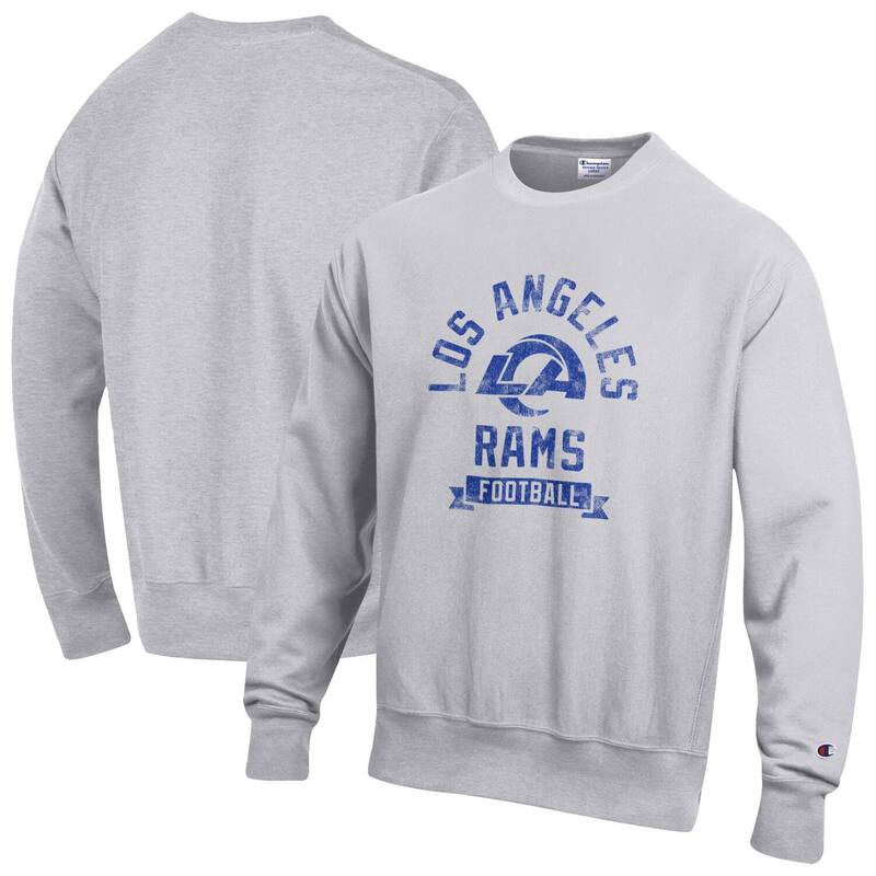 チャンピオン メンズ アウター パーカー・スウェット シャツ フリース Men's Champion Heather Gray Los Angeles Rams Reverse Weave Fleece Pullover Sweatshirt Lar Grey グレー 16,086円