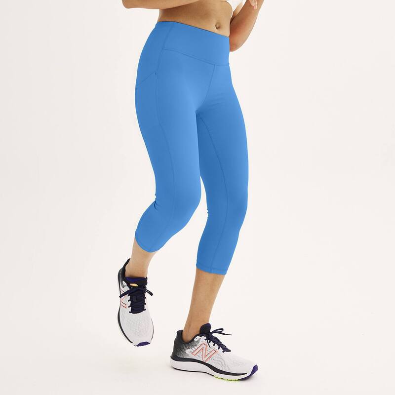Tek Gear レディース ボトムス カジュアルパンツ キャップ レギンス ハイウエスト Women Tek Gear Ultrastretch Pocket High-Waisted Capri Leggingsea Blue ブルー