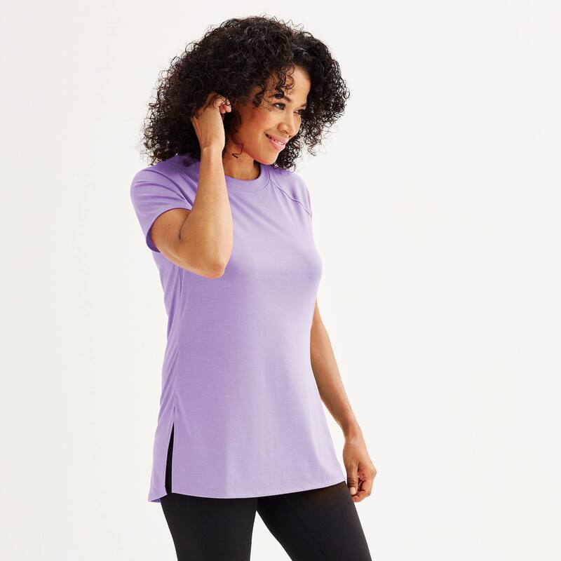 Tek Gear レディース トップス Tシャツ Women's Tek Gear Essential Short Sleeve Tunic Tee Lavenderush ラベンダー