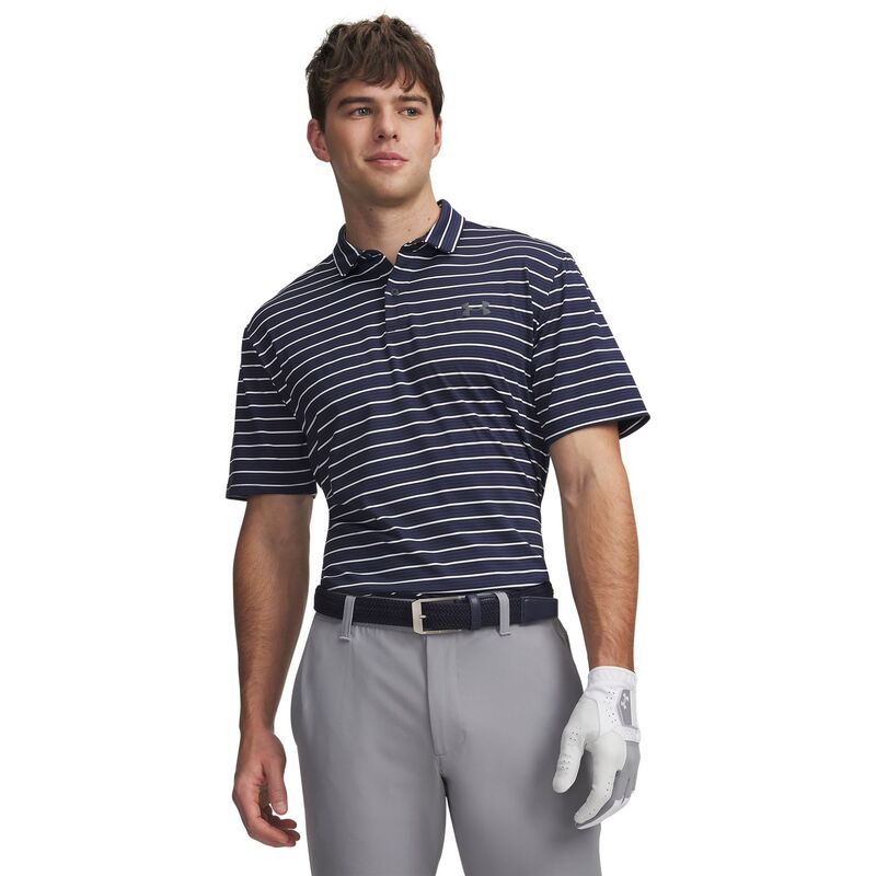 アンダーアーマー レディース トップス プルオーバー スポーツシャツ Under Armour Matchplay Stripe Polo Shirt Midnight Navy 米国海軍