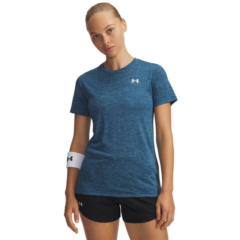アンダーアーマー レディース トップス Tシャツ クルーネック Women's Under Armour Tech Crewneck Short Sleeve Tee Wham Blue ブルー