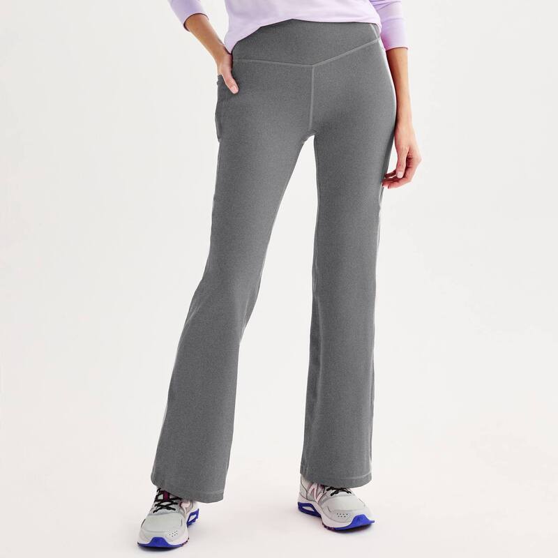 Tek Gear レディース ボトムス カジュアルパンツ フレア プチ Petitek Gear Ultrastretch Flare Leg Pants Charcoal チャコール