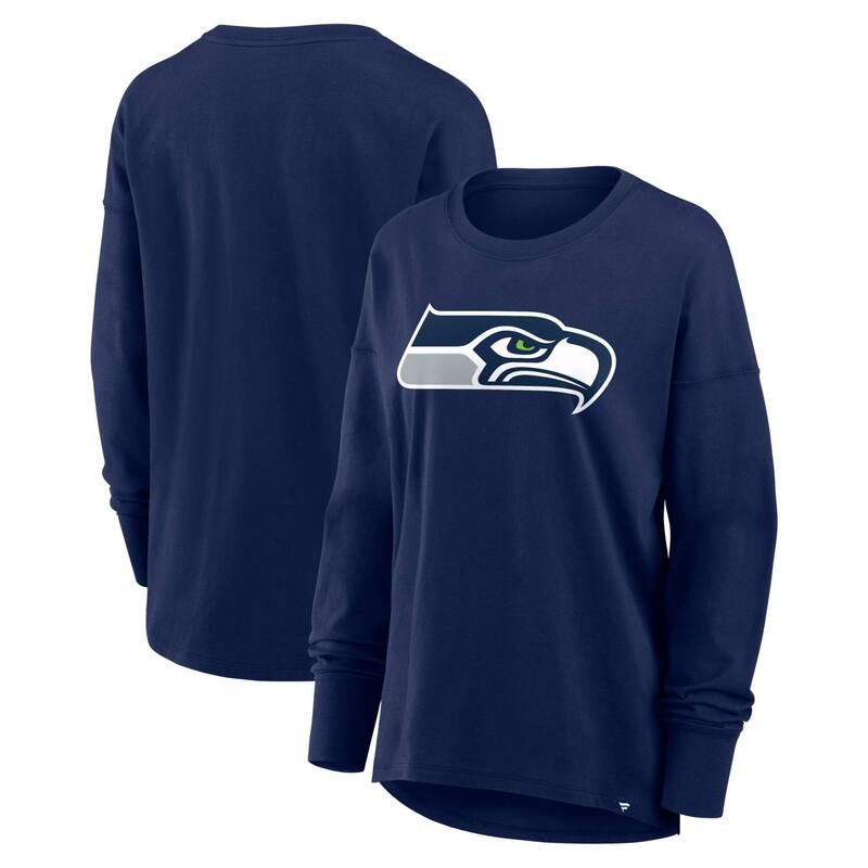 ファナティクス レディース トップス プルオーバー Women\u0027s Fanatics College Navy Seattle Seahawks Relaxed Hip Essentialong Sleeve T-Shirt Sea Multi マルチ色合い