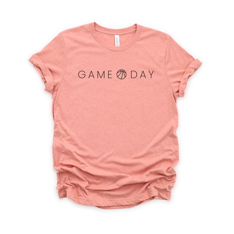 Simply Sage Market レディース トップス Tシャツ グラフィック Simply Sage Market Game Day Basketball Thin - Women'short Sleeve Graphic T-Shirt Sunset