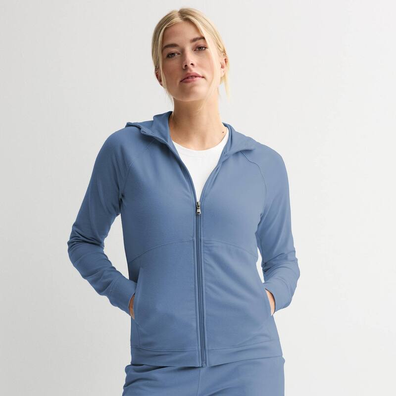 Tek Gear レディース アウター ジャケット・ブルゾン フーデッドジャケット プチ Petitek Gear Essential Zip-Up Hooded Jacket Harper Blue ブルー