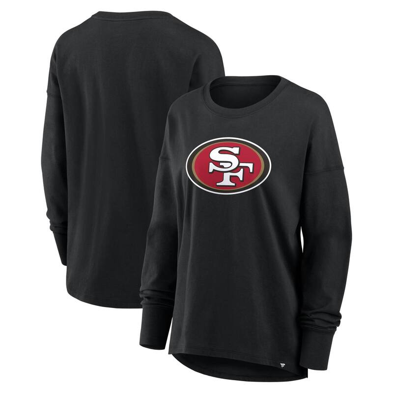 ファナティクス レディース トップス Tシャツ Women's Fanatics Black San Francisco 49ers Relaxed Hip Essentialong Sleeve T-Shirt 49r Black ブラック