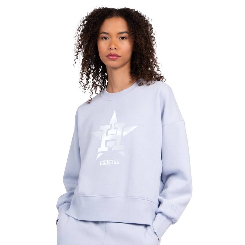 クランク レディース トップス プルオーバー 流汗 フリース Women\u0027starter Light Blue Houston Astros Pastels Boxy Fleece Sweatshirt Ast Light 青み
